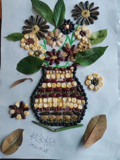 种子画 自然的馈赠与艺术的绽放